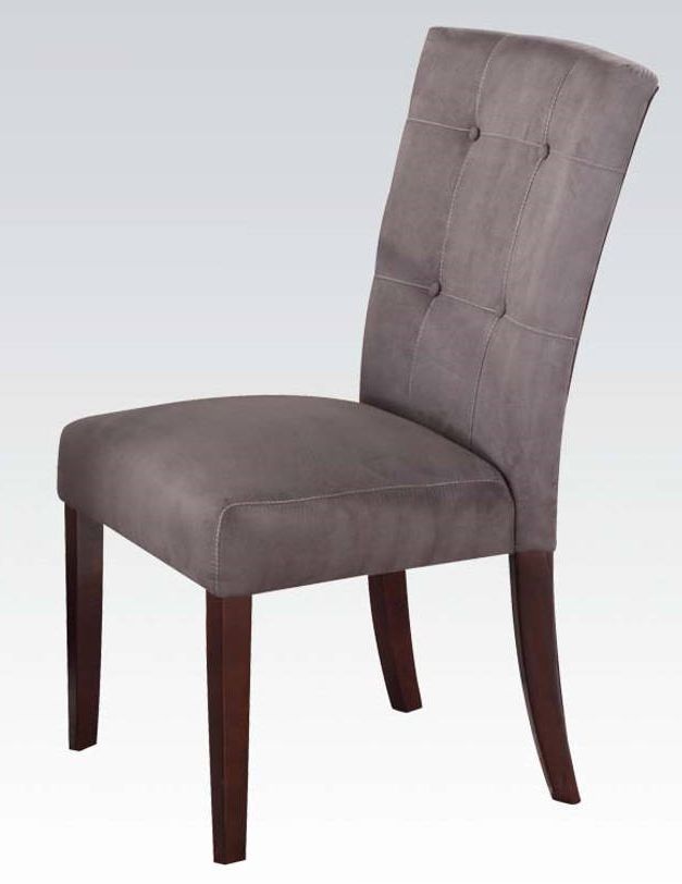 ACME Furniture Baldwin Gray Microfiber Side Chair (Set of 2)