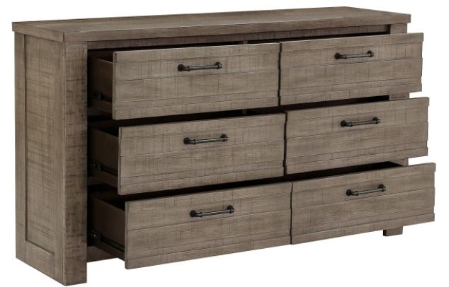 Samuel Lawrence Furniture Ruff Hewn Gray Brown Bedroom Dresser-2