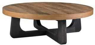 Classic Home Arden Black/Brown Round Coffee Table