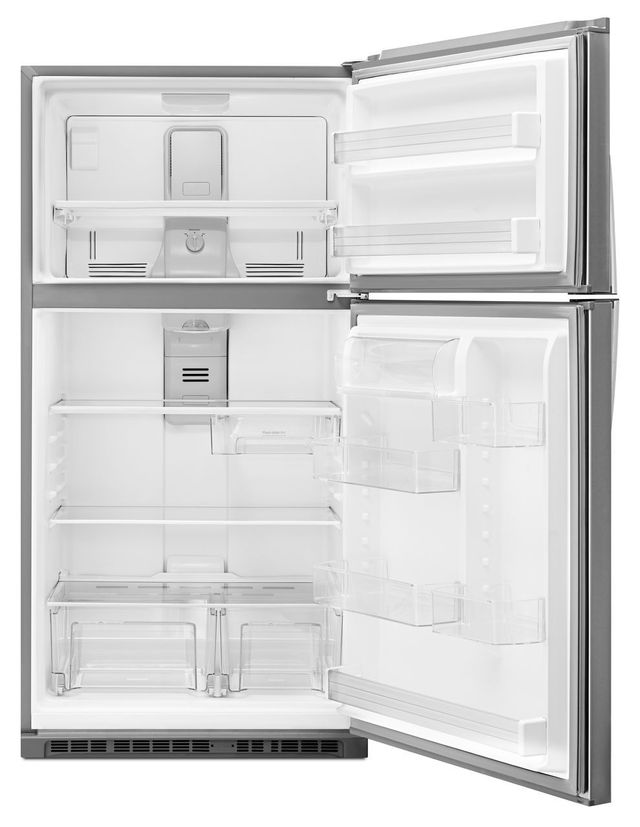 Whirlpool® 21.3 Cu. Ft. Top Freezer Refrigerator-Monochromatic Stainless Steel 2