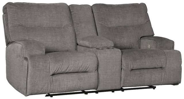 Benchcraft® Coombs 2-Piece Charcoal Living Room Set with Power Reclining Sofa 2