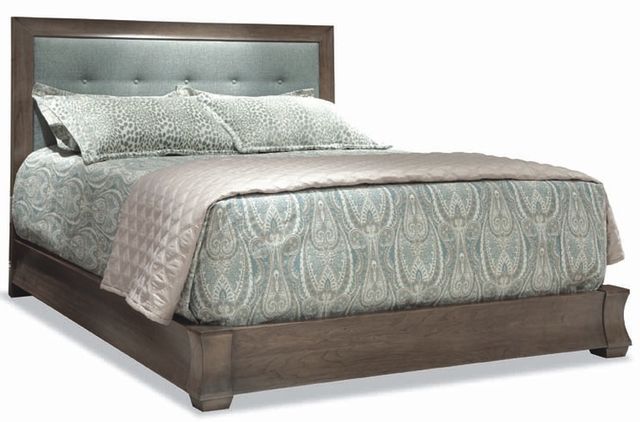 Durham Furniture Cascata Coastal Fog Queen Upholstered Bed