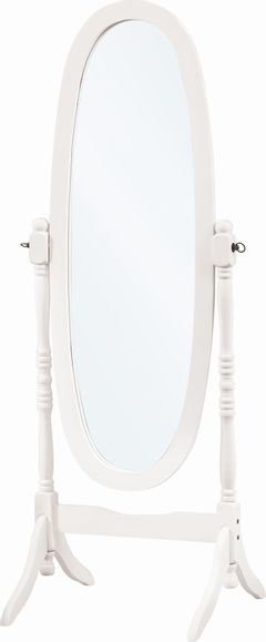 Monarch Specialties Inc. Antique White 59" Oval Wood Mirror