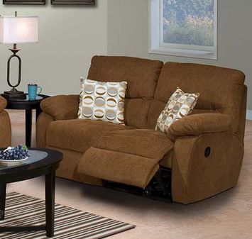 New Classic® Manchester Dual Reclining Loveseat-Cocoa