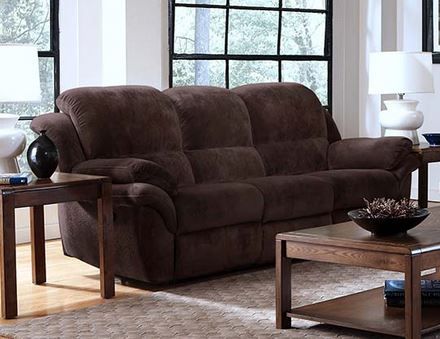 New Classic® Pebble Beach Dual Reclining Sofa-Chocolate