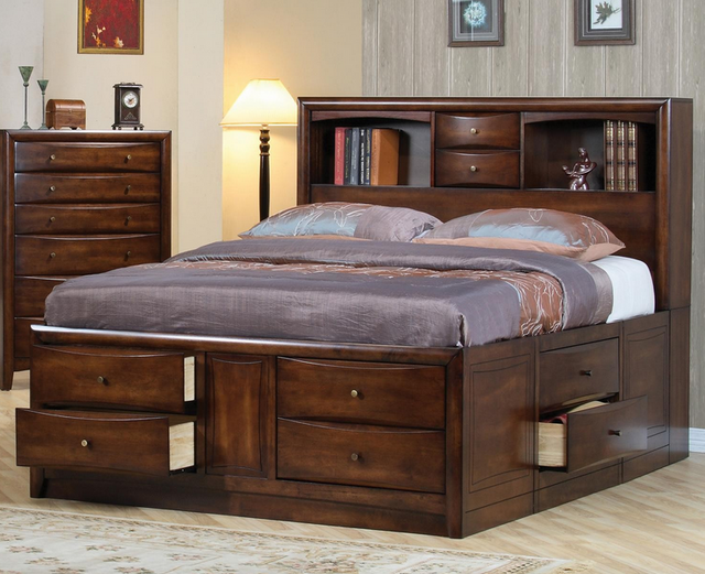 Coaster® Hillary and Scottsdale Warm Brown Queen Bed 1