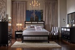 Coaster® Barzini 5-Piece Black/Grey California King Upholstered Bedroom Set