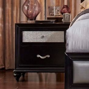 Coaster® Barzini Black Nightstand | Fischer Furniture | Rapid City, SD