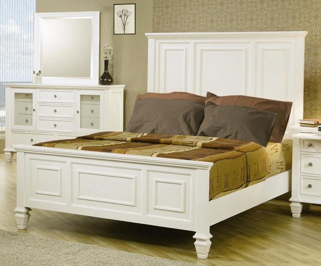 Coaster® Sandy Beach 5 Piece White California King Panel Bedroom Collection 1