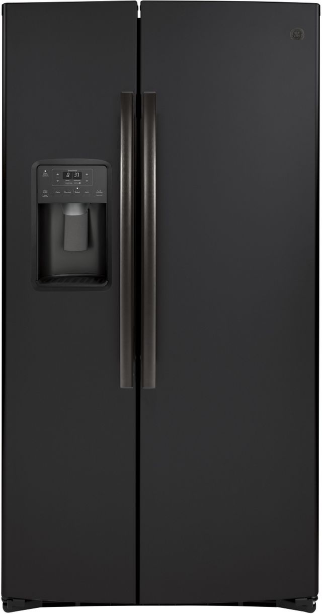 GE® 21.8 Cu. Ft. Black Slate Counter Depth Side-By-Side Refrigerator-0