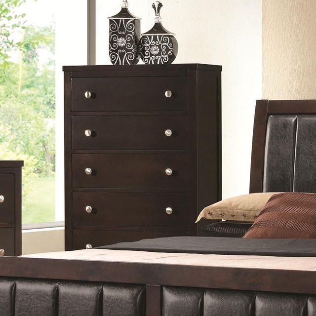 Coaster® Carlton 5-Piece Cappuccino Queen Bedroom Set 5