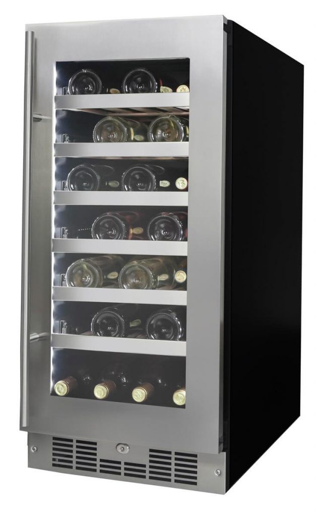 Refroidisseur à vin de 15 po Silhouette® Tuscany de 27 bouteilles - Cadre en acier inoxydable 2