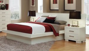 Coaster® Jessica 4-Piece White California King Bedroom Set