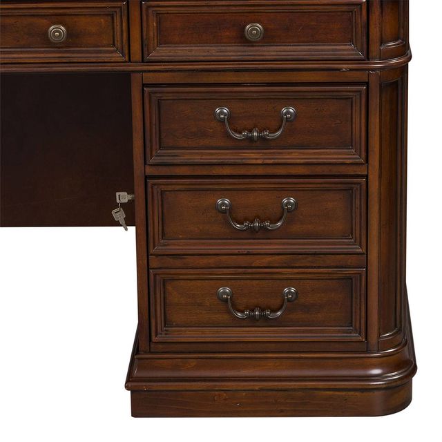 Liberty Furniture Brayton Manor Cognac Jr Executive Desk-3