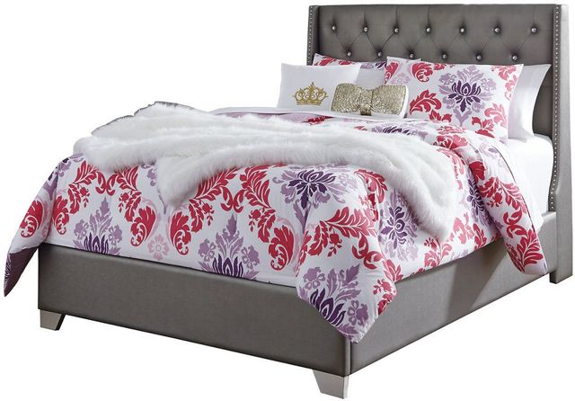Signature Design by Ashley® Coralayne Gray Full Upholstered Youth Bed 1