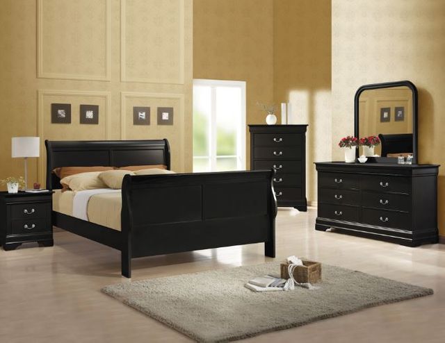 Coaster® Louis Philippe Black Full Sleigh Bed 2