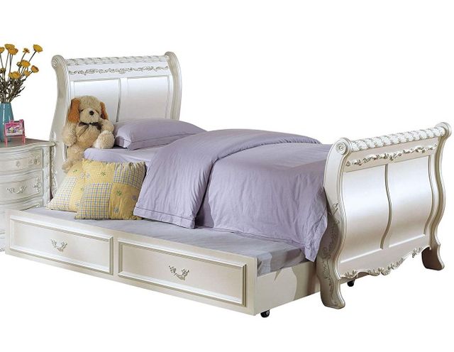 ACME Furniture Pearl White Youth Twin Sleigh Bed