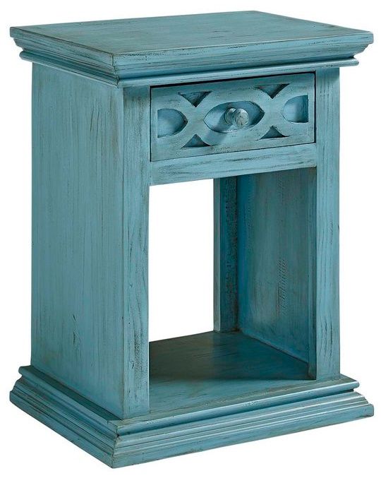 Progressive® Furniture Luna Antique Turquoise Nightstand-0