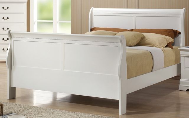 Coaster® Louis Philippe 4 Piece White Full Sleigh Bedroom Set 1
