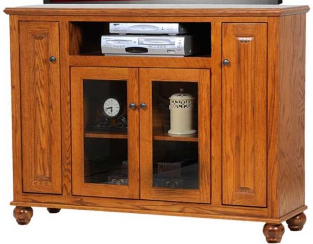 American Heartland Manufacturing Oak 57" Tall Deluxe TV Stand