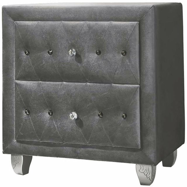 Coaster® Deanna Grey 5 Piece Queen Upholstered Bedroom Set 2