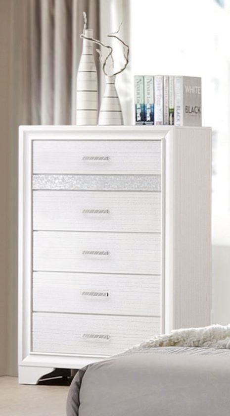 Coaster® Miranda 5 Piece White Queen Panel Storage Bedroom Set 5