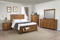 Coaster® Brenner 5-Piece Rustic Honey Queen Storage Panel Bedroom Set