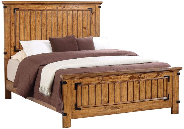 Coaster® Brenner 4 Piece Rustic Honey Queen Panel Bedroom Set 1