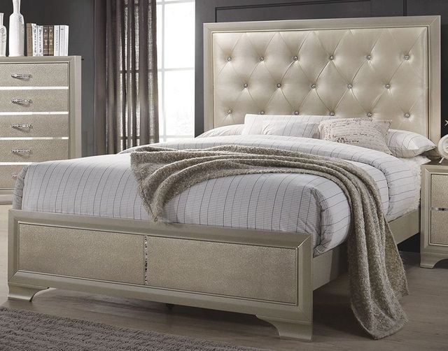 Coaster® Beaumont Champagne Queen Bed 1