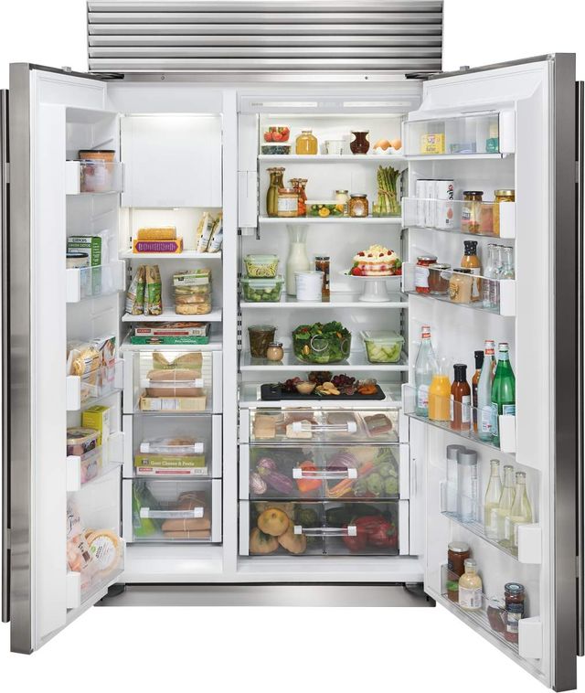 Sub-Zero® 28.2 Cu. Ft. Overlay Built In Side By Side Refrigerator-2