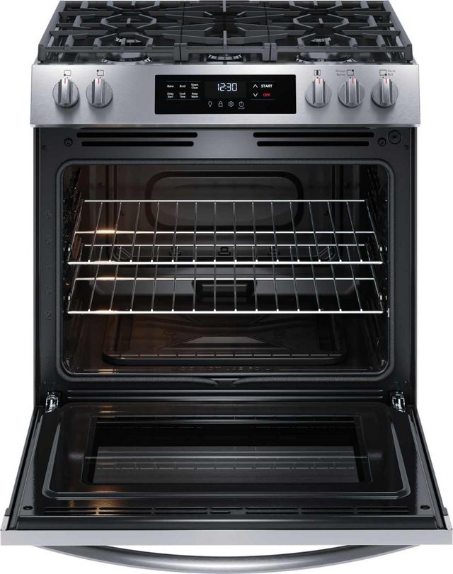 Frigidaire® 30" Stainless Steel Freestanding Gas Range with Front Controls-1