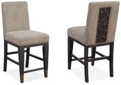 Magnussen Home® Ryker Coventry Gray Upholstered 2 Counter Chairs