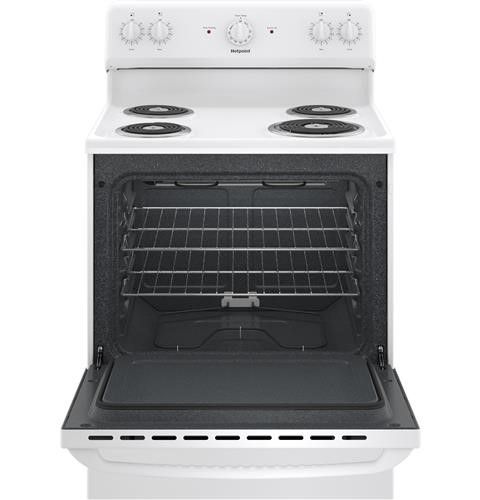 Hotpoint® 30" White Free Standing Electric Range-RBS160DMWW-3