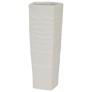 Uma Short White Ceramic Vase