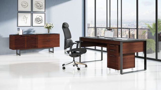 BDI Corridor® Chocolate Stained Walnut Desk 3