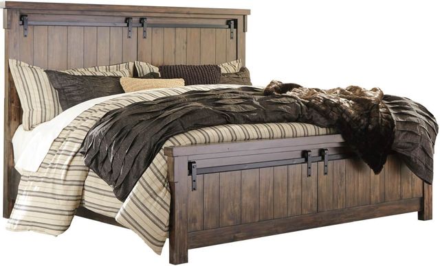 Signature Design by Ashley® Lakeleigh 2-Piece Brown California King Panel Bed Set-1