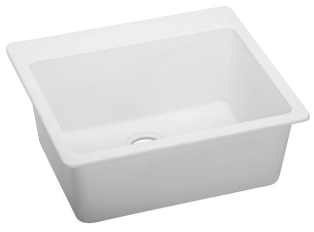 Elkay Quartz Classic White 25 X 22 X 9 5 Single Bowl Drop In Sink Elg2522wh0 Friedmans Appliance Bay Area Concord Ca