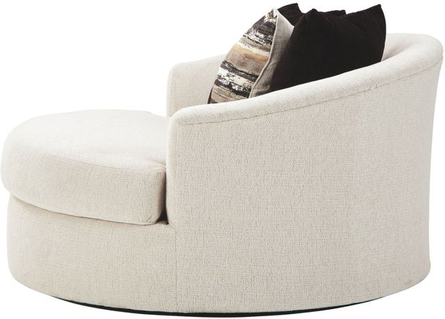 Ashley® Cambri Snow Oversized Round Swivel Chair-2