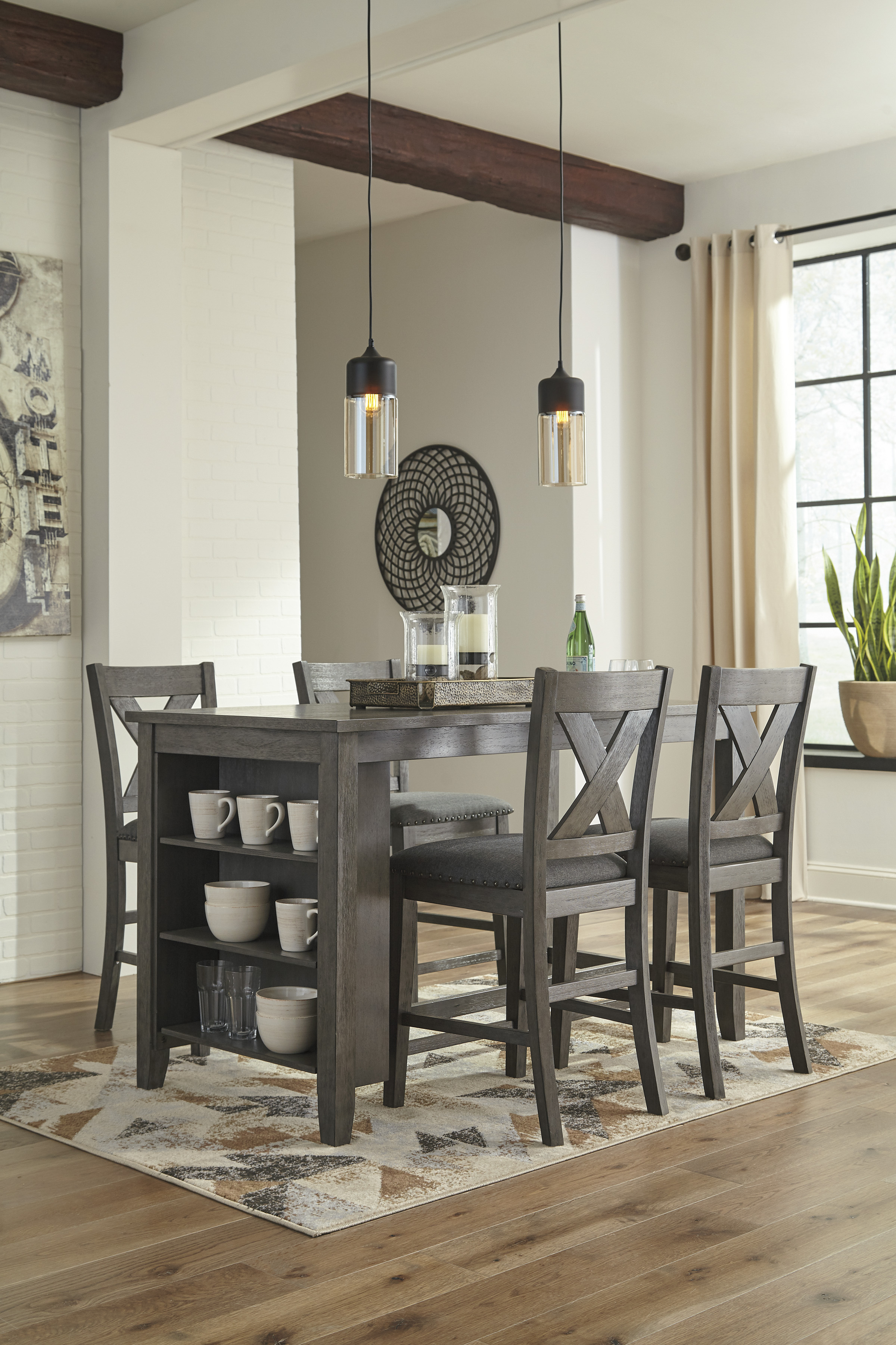 Signature Design By Ashley® Caitbrook 5 Piece Gray Counter Height ...