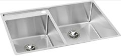 Elkay® Crosstown 18 Gauge Stainless Steel Offset Double Bowl Undermount Kitchen Sink Kit