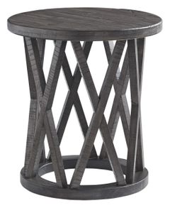 Signature Design by Ashley® Sharzane Grayish Brown Round End Table