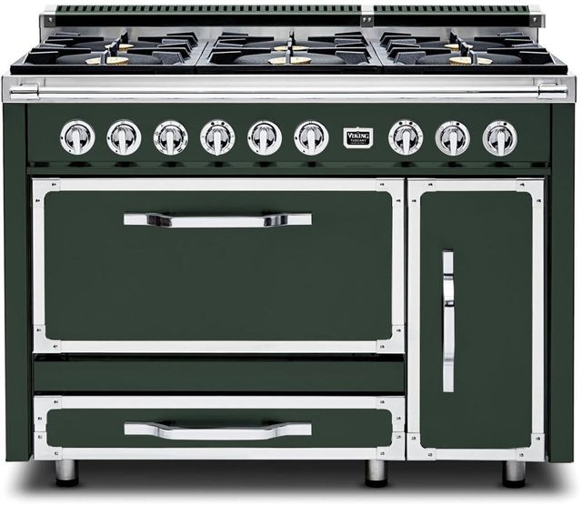 Viking® Tuscany 48" Blackforest Green Dual Fuel Pro-Style Dual Fuel Natural Gas Range