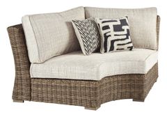 Signature Design by Ashley® Beachcroft Beige Curved Corner Chair w/Cushion