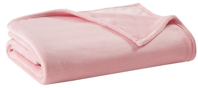 Olliix by Clean Spaces Antimicrobial Plush Blush King Blanket-0