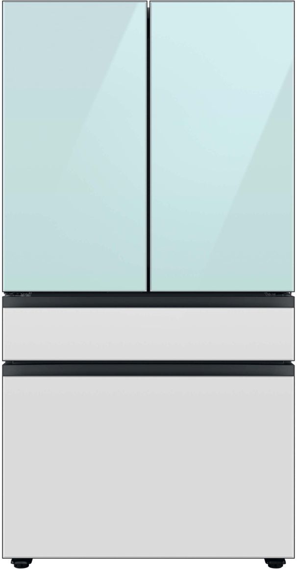 Samsung Bespoke 36" White Glass French Door Refrigerator Bottom Panel-2