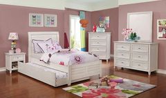 Furniture of America® Brogan Antique White 4-Piece Twin Panel Bedroom Collection