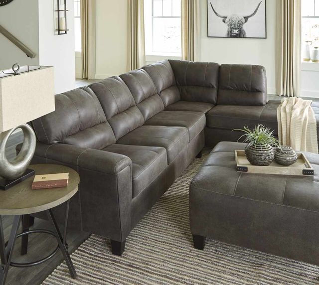 Signature Design by Ashley® Navi Smoke 2-Piece Sectional with Chaise 6