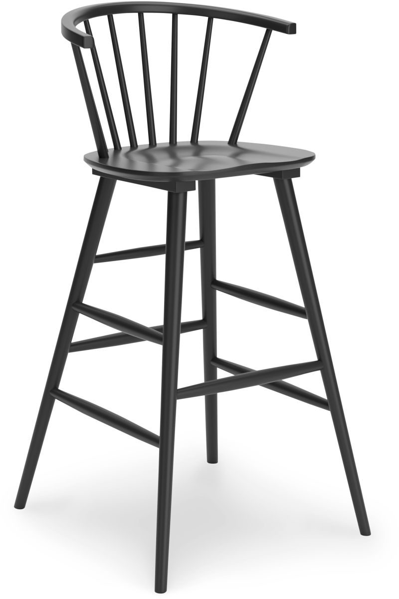 Black wooden bar discount stools with back