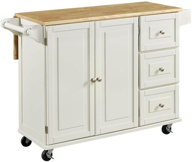 homestyles® Dolly Madison White Kitchen Cart-0