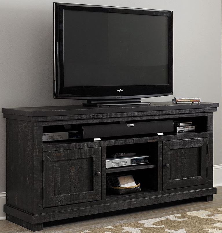 Progressive® Furniture Willow Distressed Black 64" Console